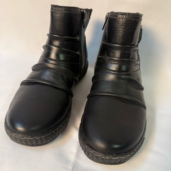 Clarks Women Caroline Orchid Ankle Boots Black Casual Leather Outdoor Husk-Fleck - Picture 15 of 15